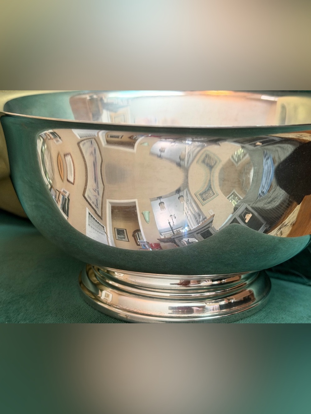 Silver plated 9” bowl, W.M. Rogers/ Revere